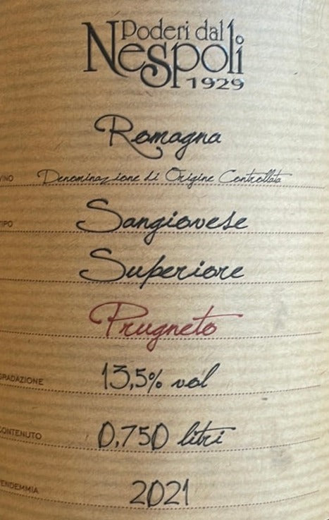 Poderi dal Nespoli 'Prugneto' - Sangiovese