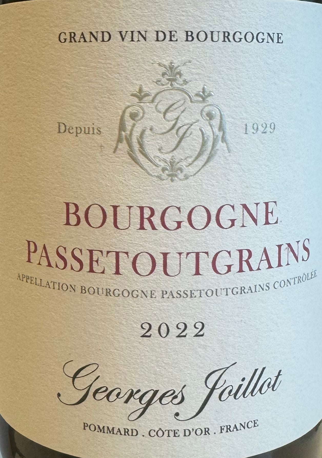 Georges Joillot - Bourgogne Passetoutgrains