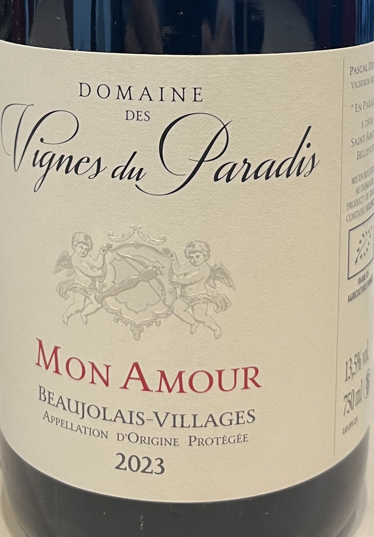 Vignes du Paradis 'Mon Amour' - Beajoulais Village