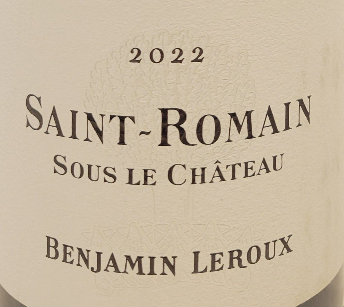 Leroux 'Sous le Chateau' - Saint Romain - Blanc