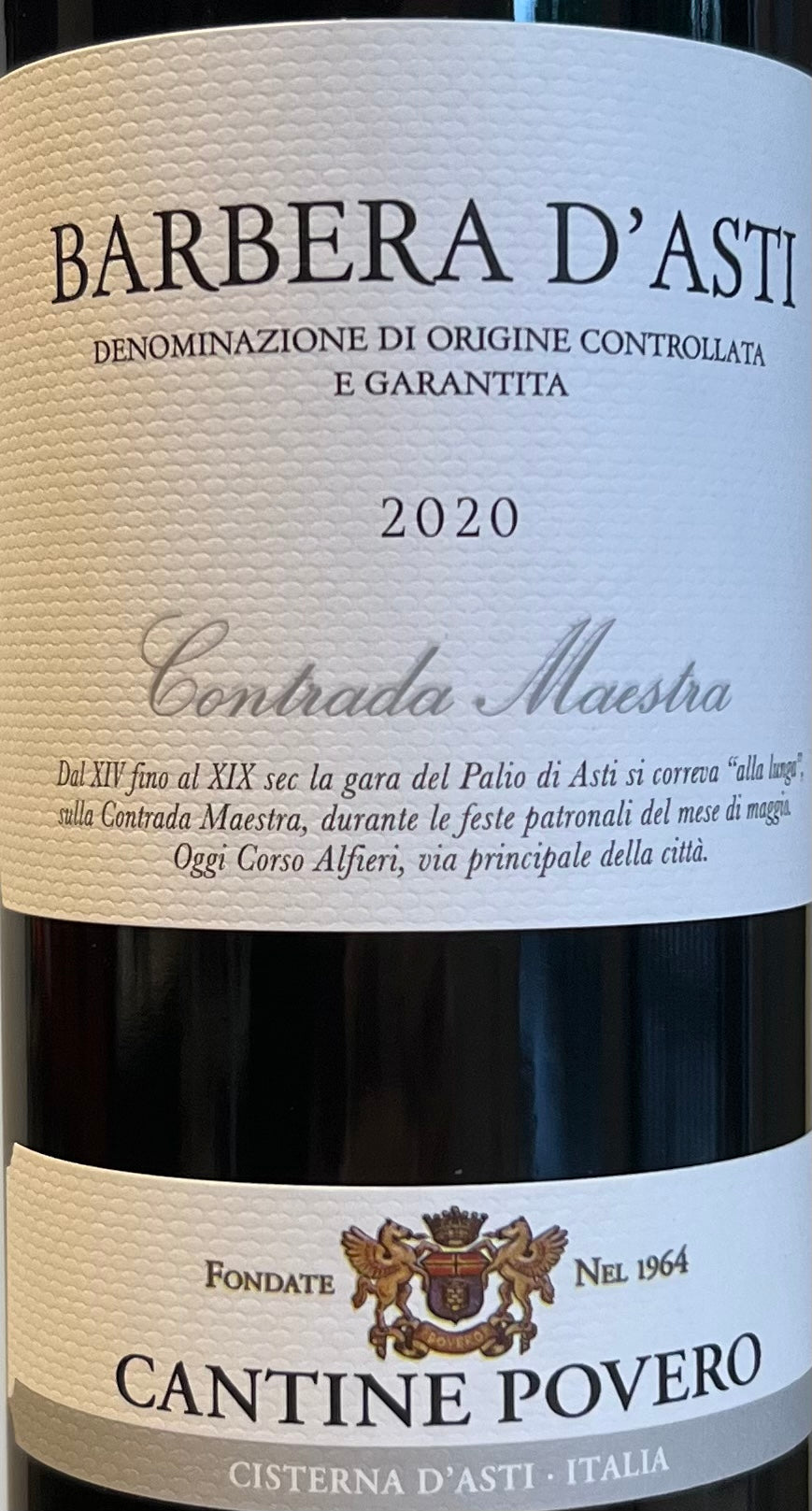 Cantine Povero 'Contrada Maestra' - Barbera d'Asti