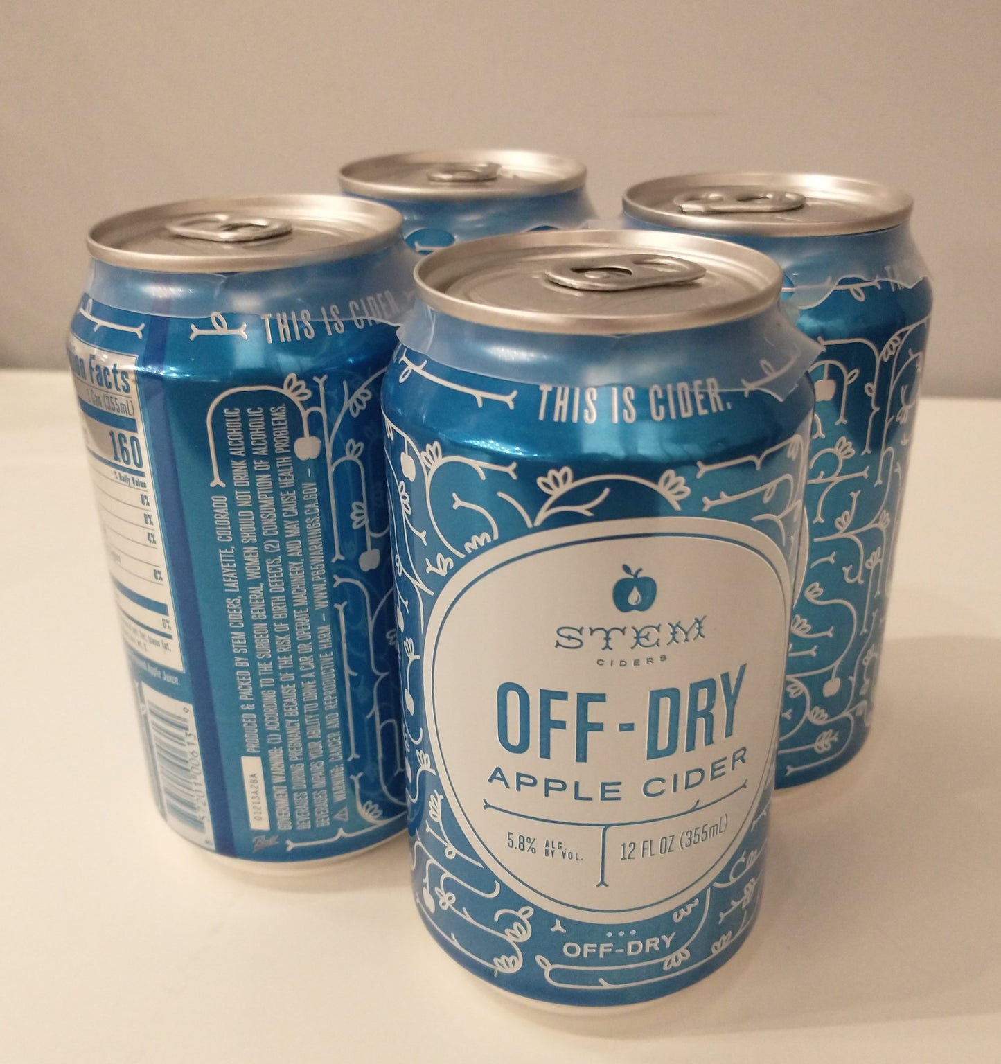 Stem Off Dry Apple Cider 4-pk