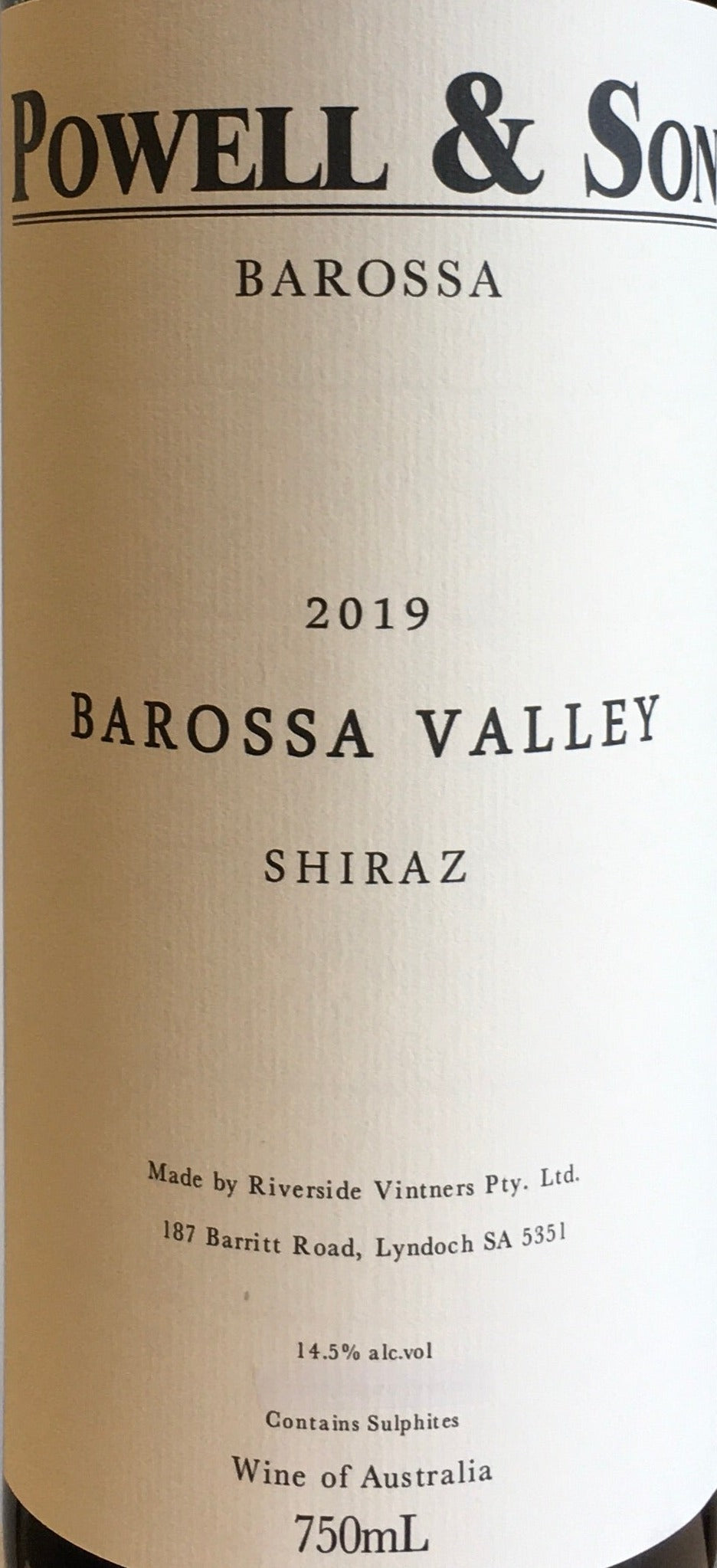 Powell & Son - Barossa Valley - Shiraz