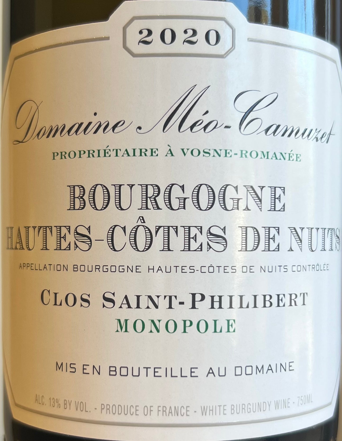 Domaine Meo-Camuzet 'Clos Saint-Philibert Monopole' - Bourgogne Hautes-Cotes de Nuits