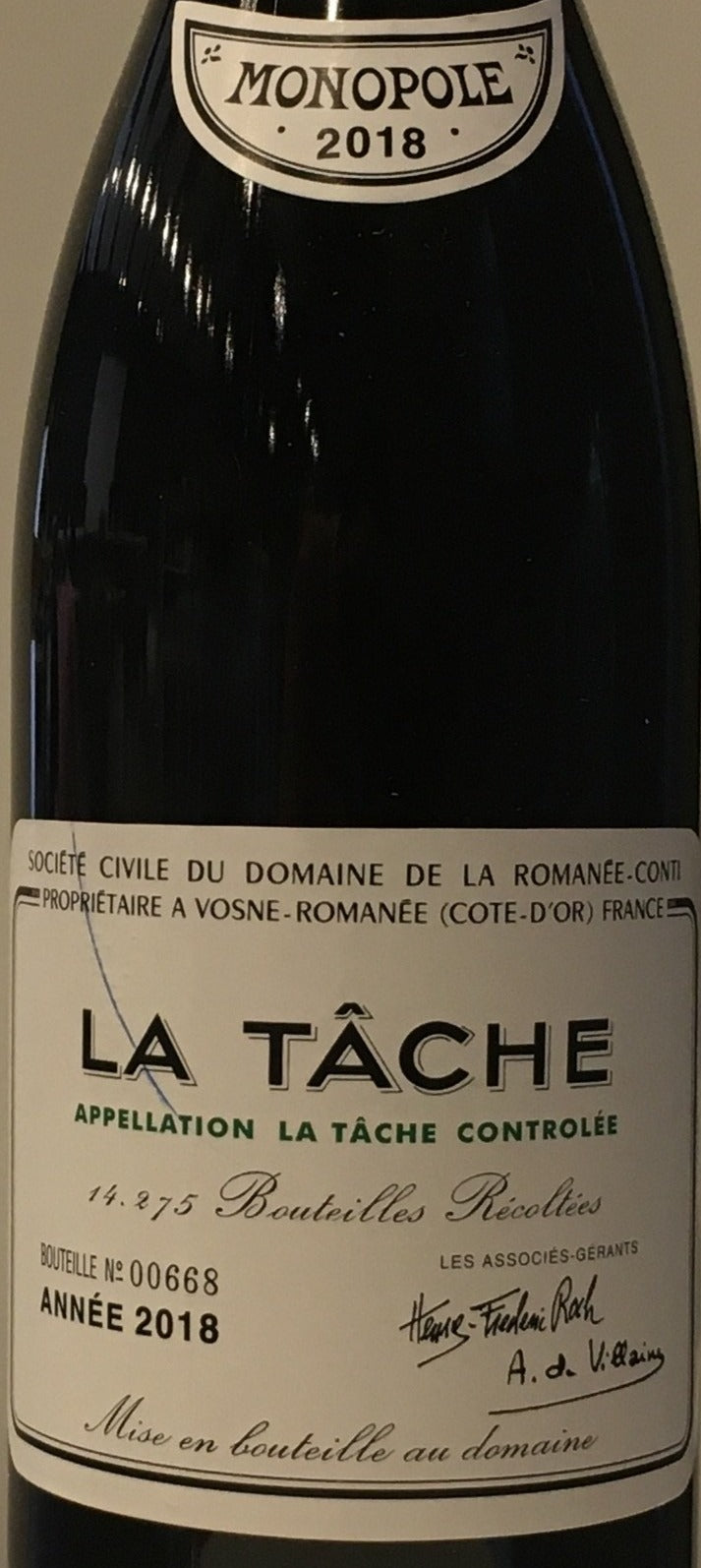Domaine de la Romanee Conti - 'La Tache' - 2018