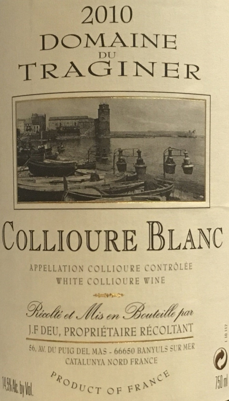 Domaine du Traginer - Collioure blanc