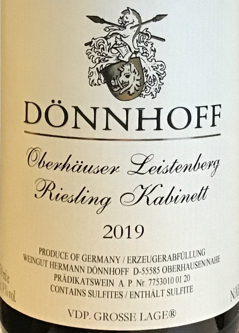 Donnhoff 'Oberhauser Leistenberg' - Kabinett Riesling