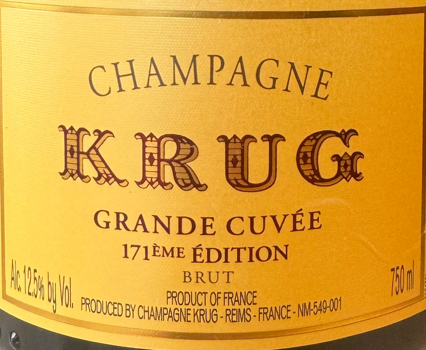 Krug 'Grande Cuvee' - Champagne 171st Edition