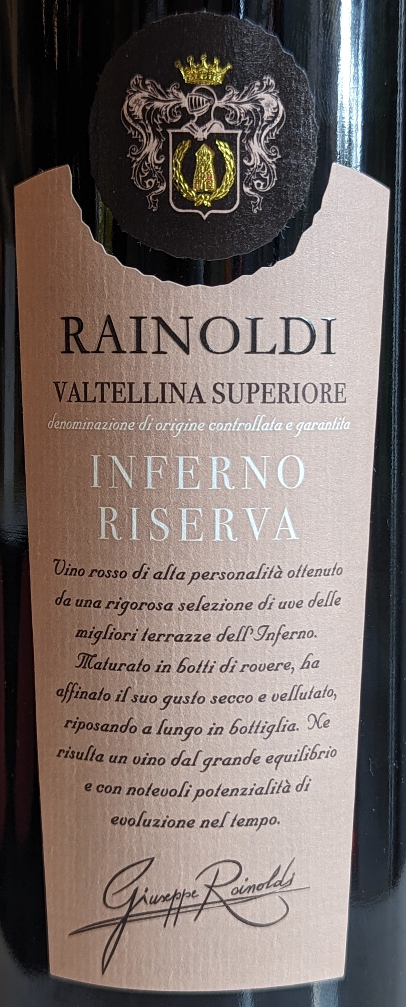 Aldo Rainoldi 'Inferno Riserva' - Valtellina Superiore