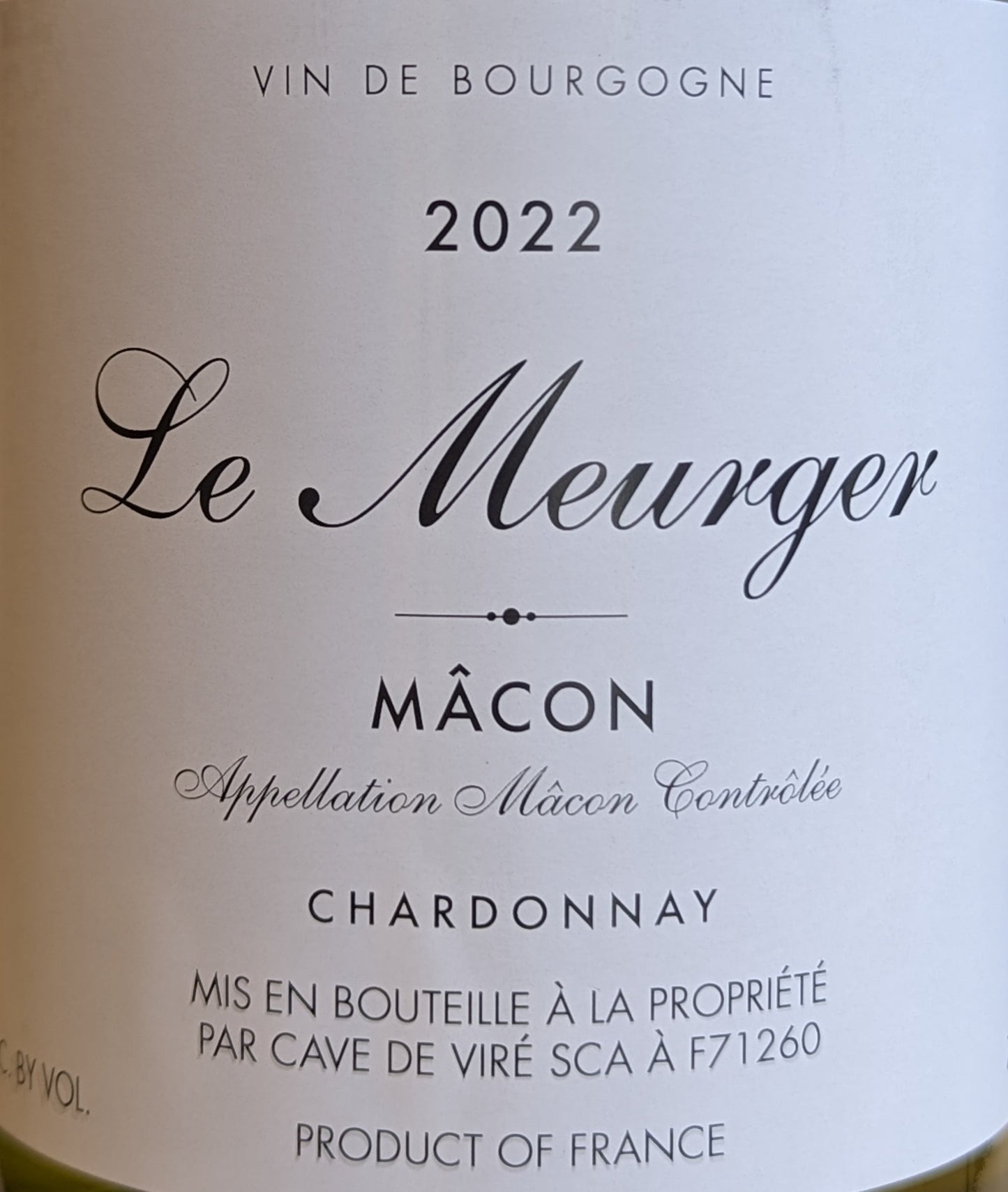 Le Meurger - Macon Chardonnay