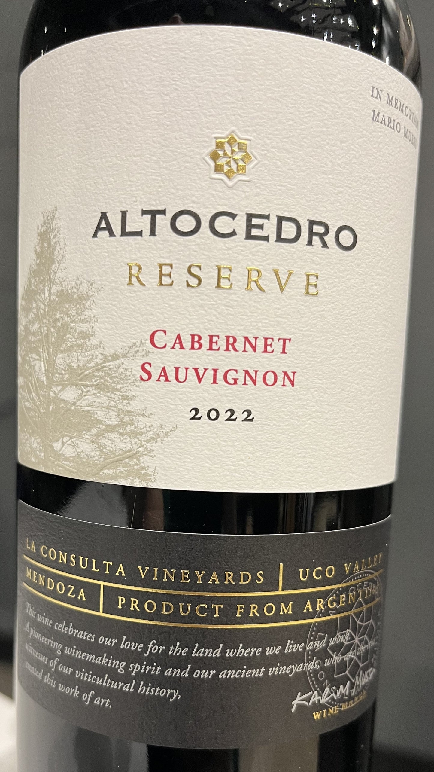 Altocedro 'La Consulta' - Cabernet Sauvignon