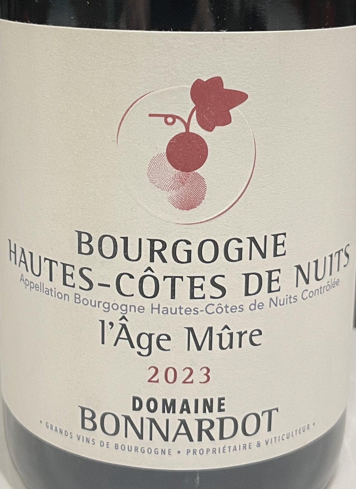 Domaine Bonnardot 'l'Age Mure' - Pinot Noir
