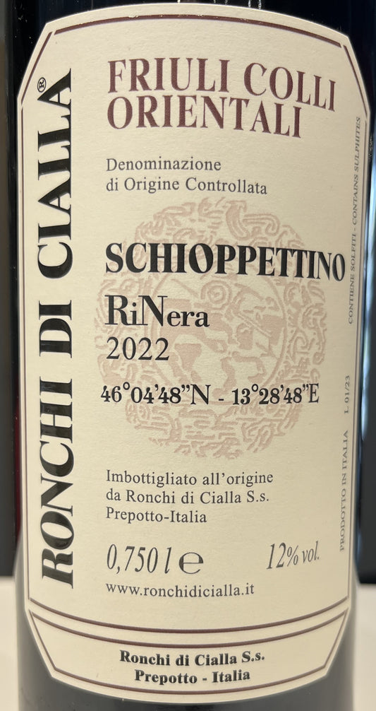 Ronchi di Cialla 'RiNera' - Schioppettino