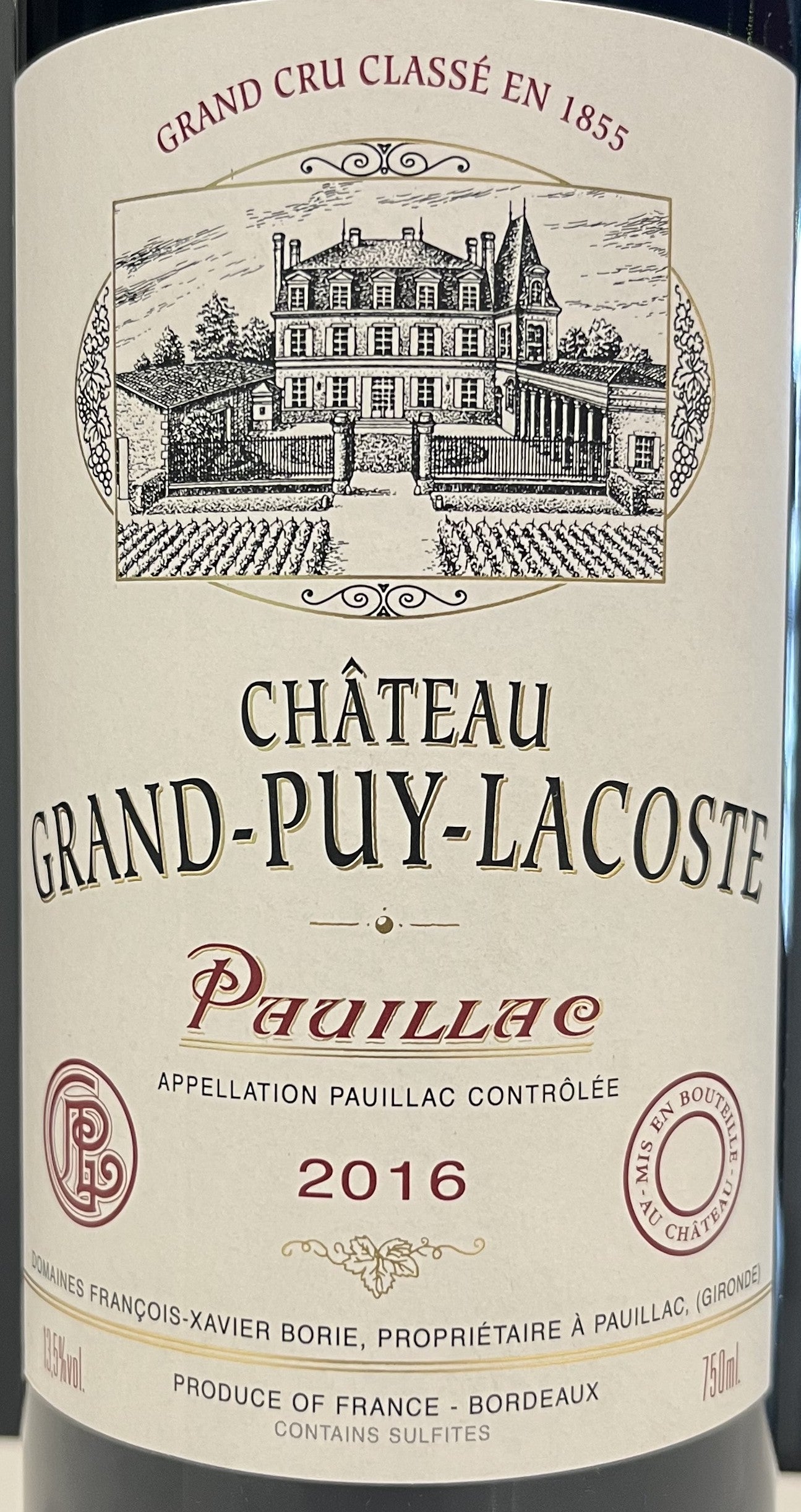 Chateau Grand-Puy-Lacoste - Pauillac 2016