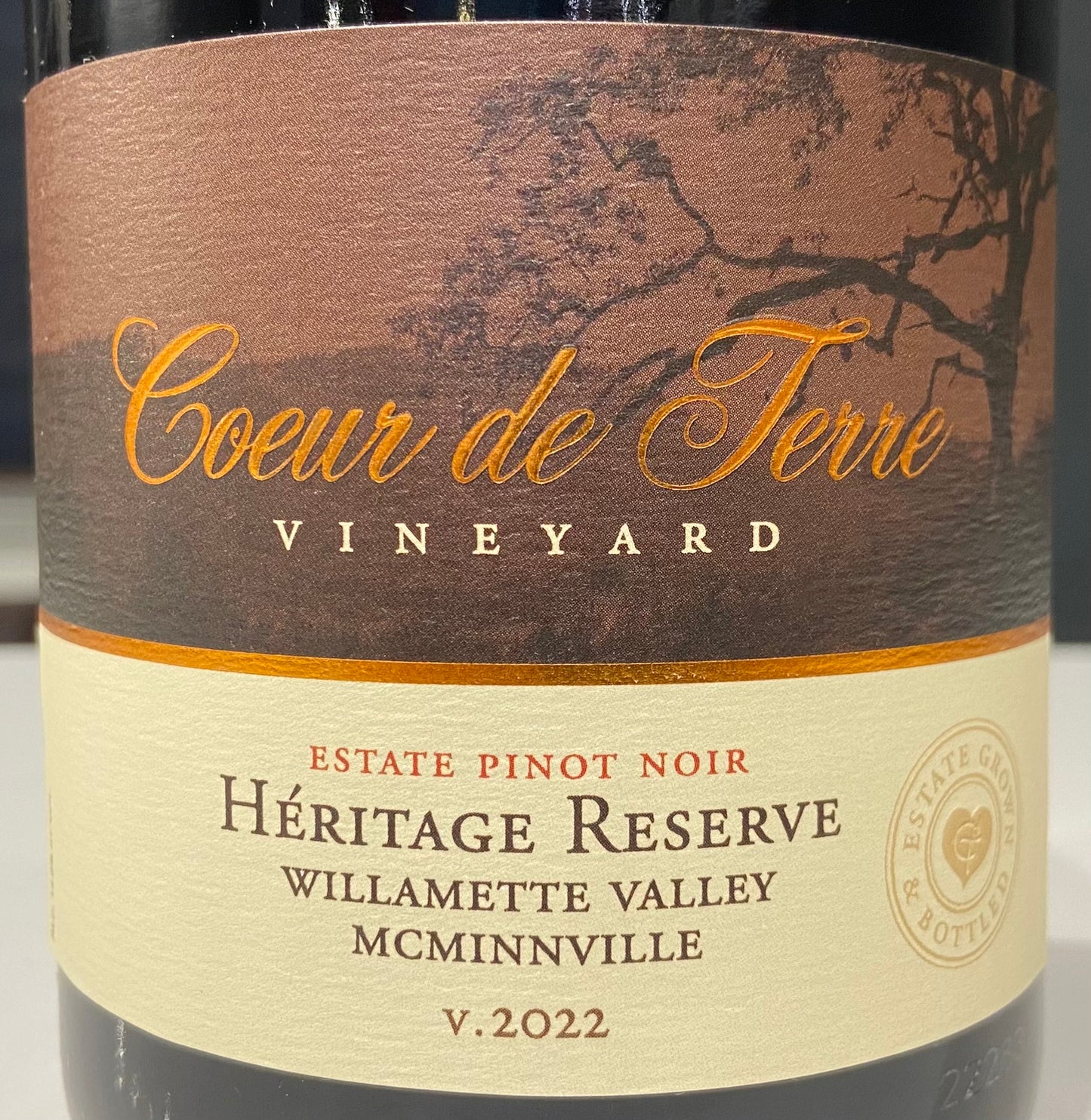 Coeur de Terre  'Heritage Reserve'  Pinot Noir