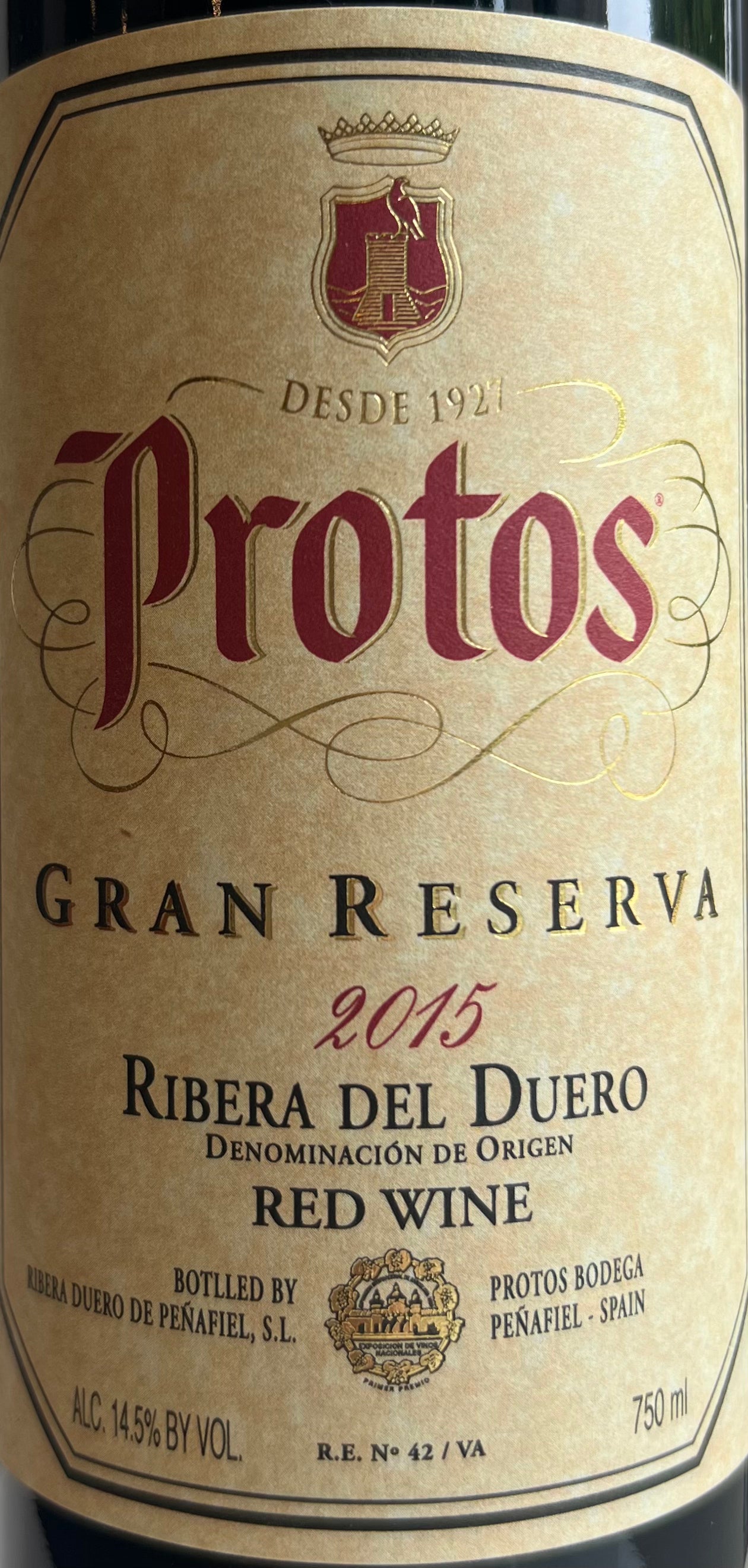 Protos 'Gran Reserva' - Ribera del Duero 2015
