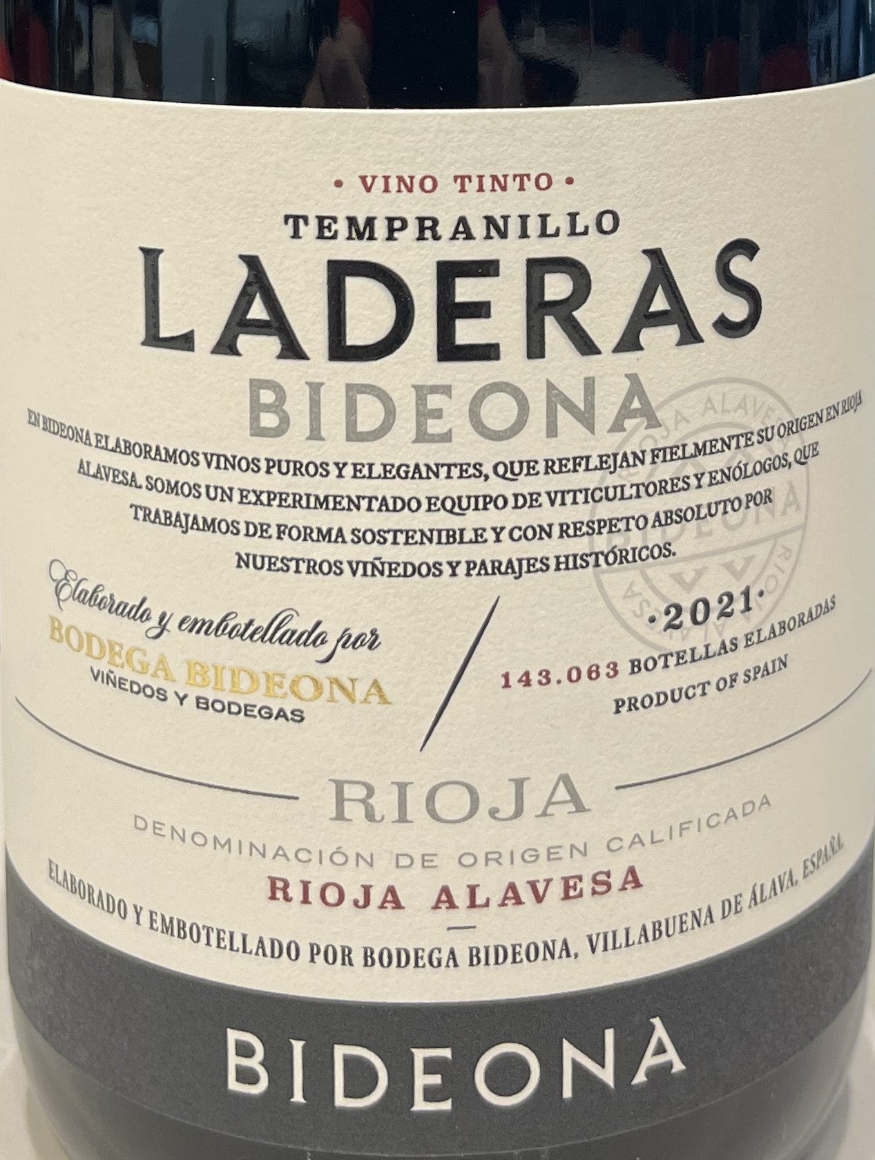 Bideona 'Tempranillo de Laderas' - Tempranillo
