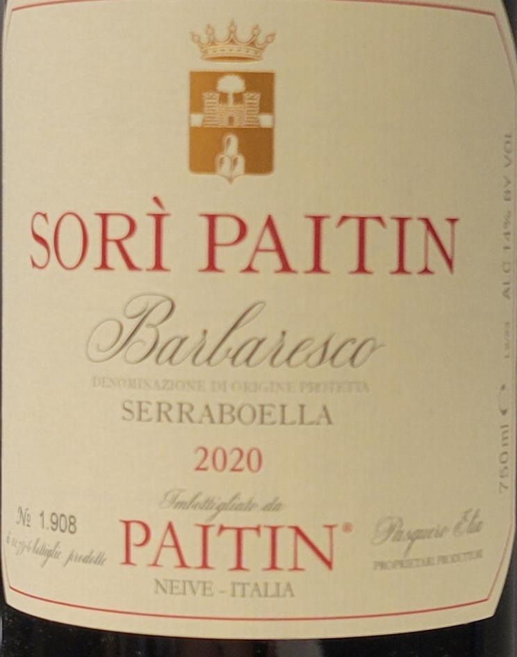 Paitin 'Sori' - Barbaresco - 2020