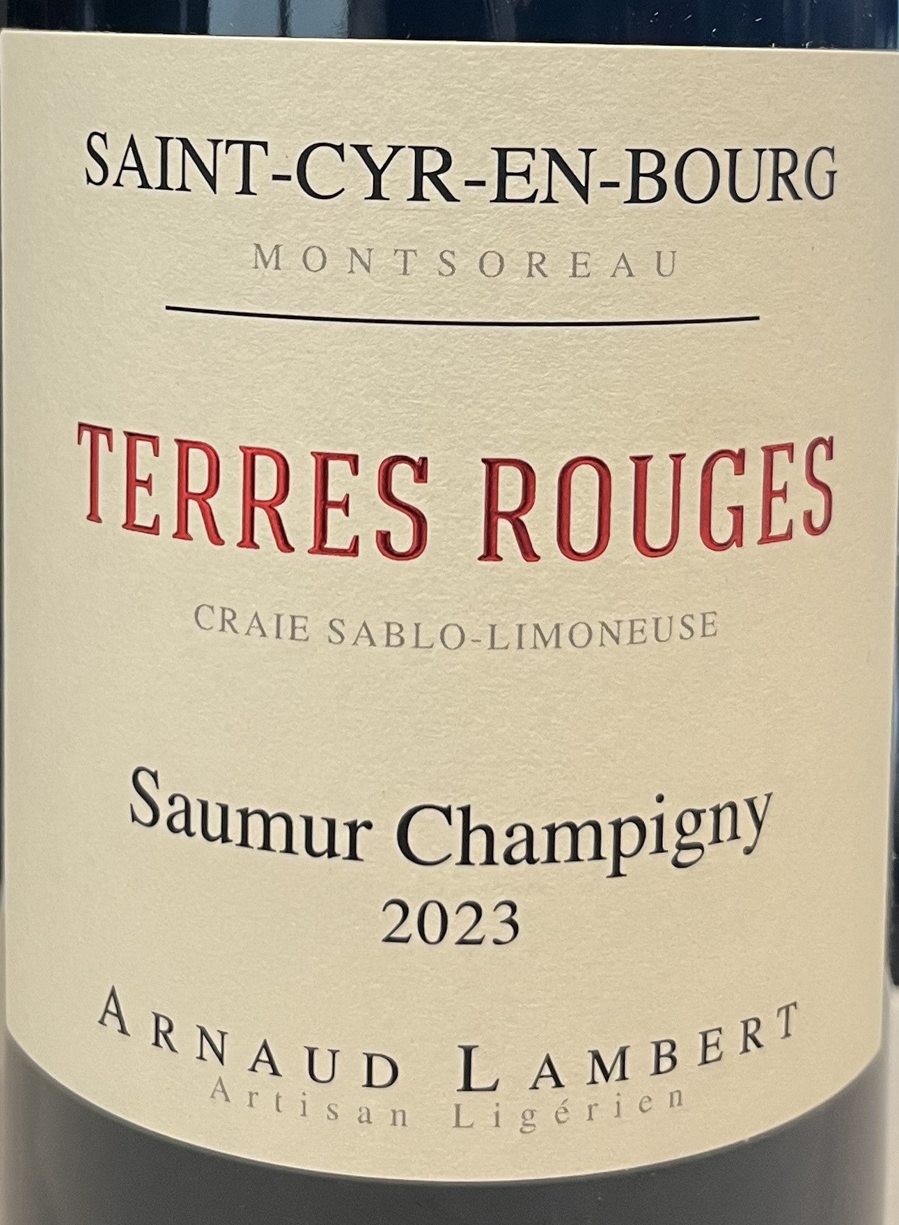 Arnaud Lambert 'Terres Rouges' - Saumur Champigny