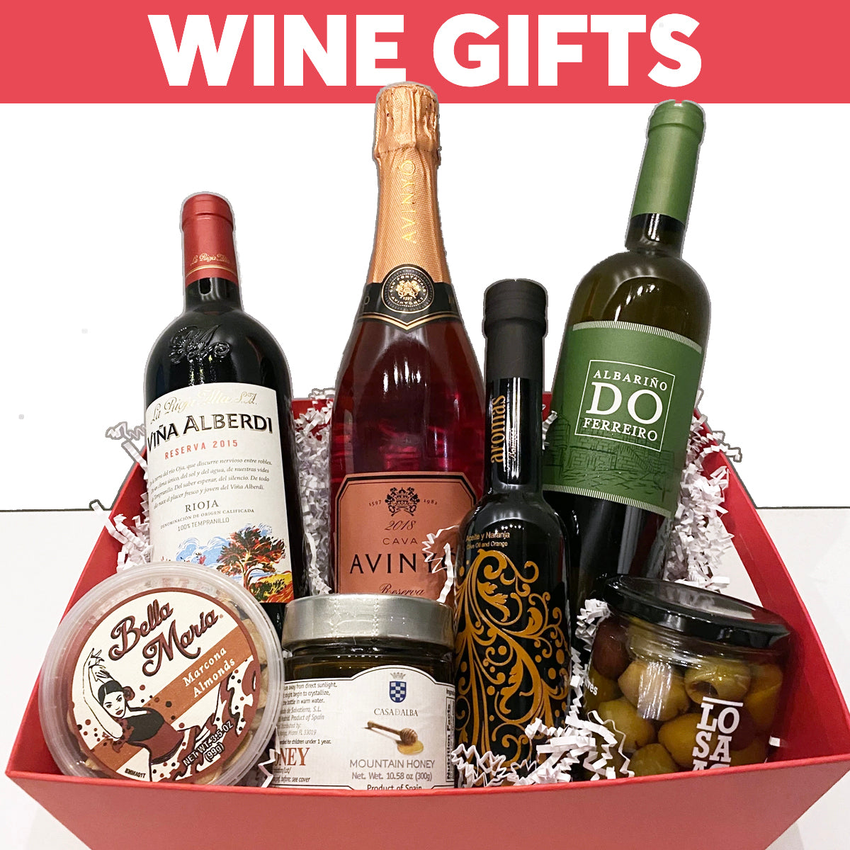 Wine Gifts, gift baskets, preselected wines, wine and food gifts