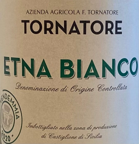 Tornatore 'Etna Bianco' - White Wine