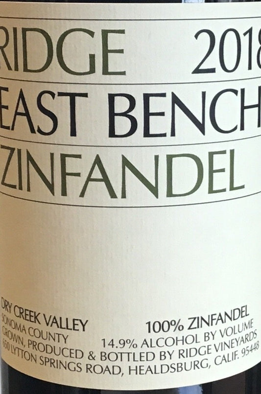 Ridge 'East Bench' - Zinfandel