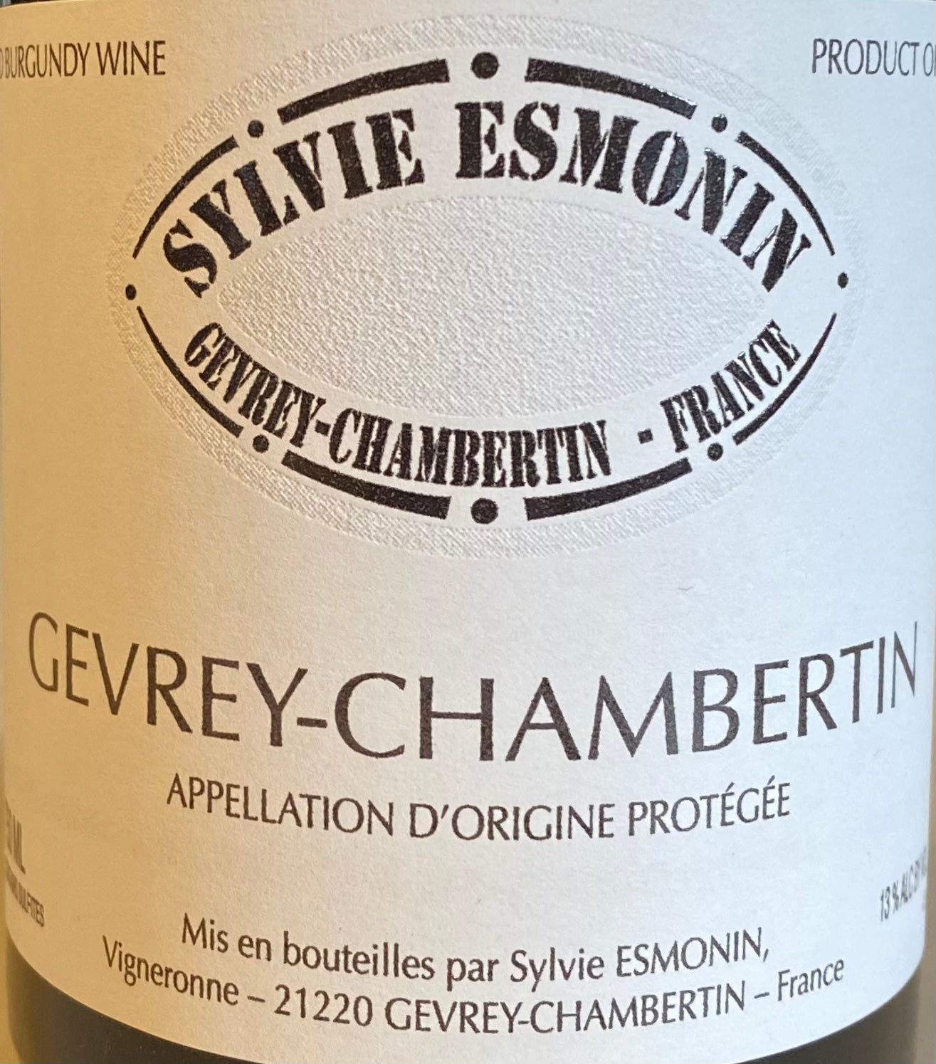 Sylvie Esmonin Gevrey Chambertin