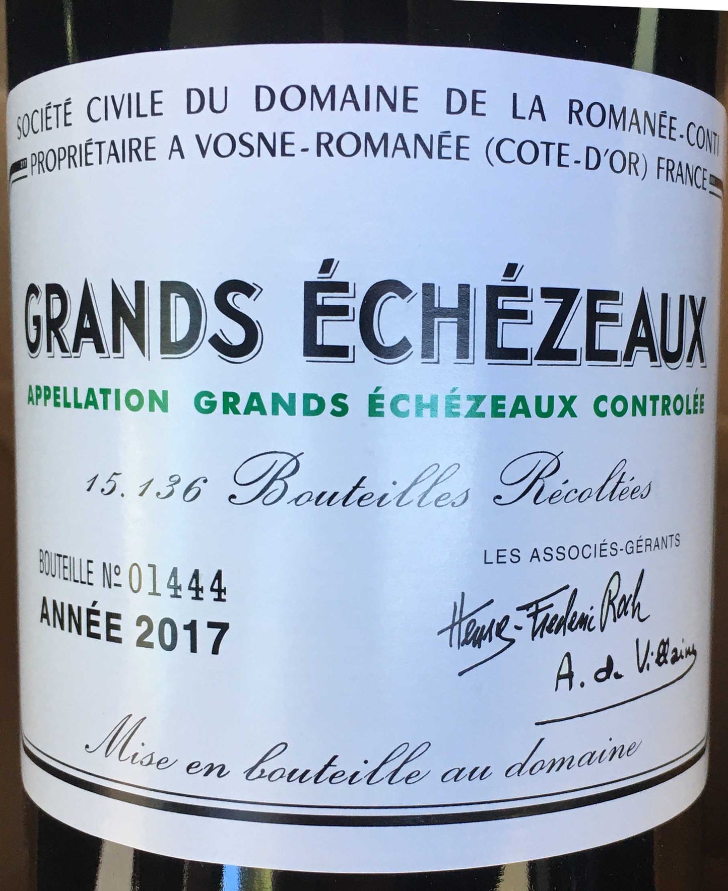 Domaine de la Romanee Conti 'Grands Echezeaux' - 2017