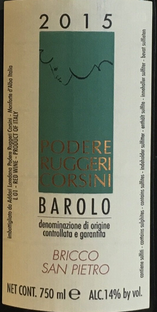 Podere Ruggeri Corsini 'Bricco San Pietro' Barolo - 2018