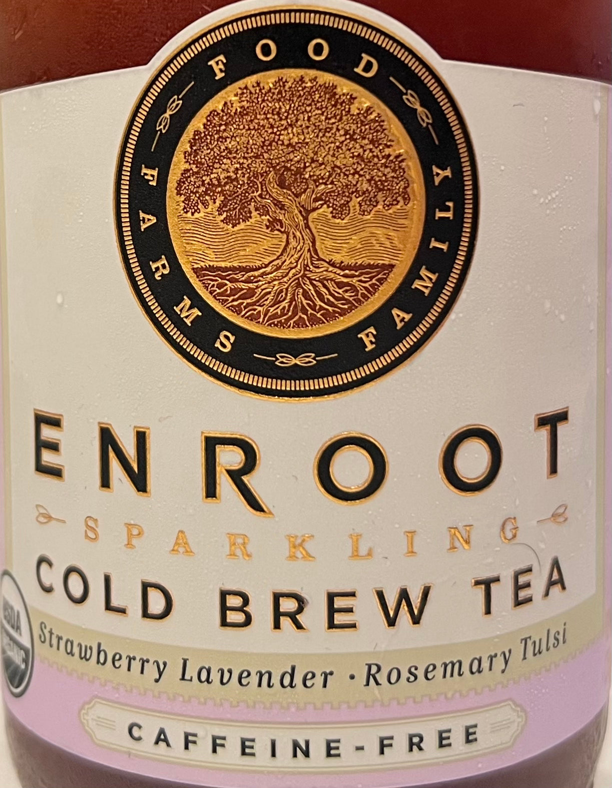 Enroot - Cold Brew Tea - Strawberry Lavender Tulsi - 6 pack