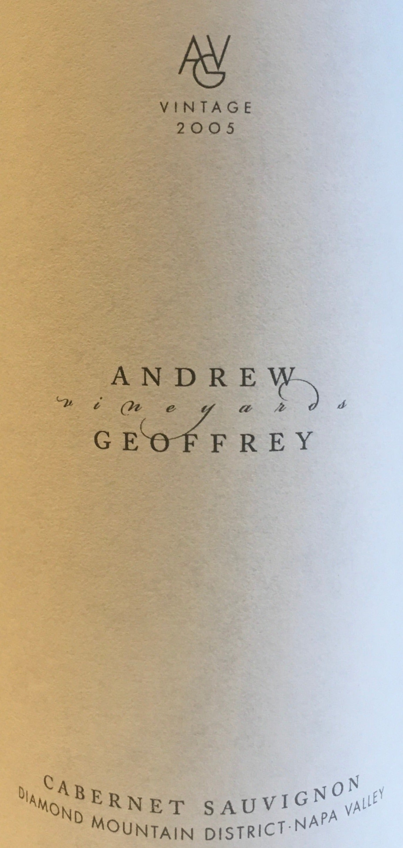 Andrew Geoffrey - Diamond Mountain Cabernet Sauvignon - 2005
