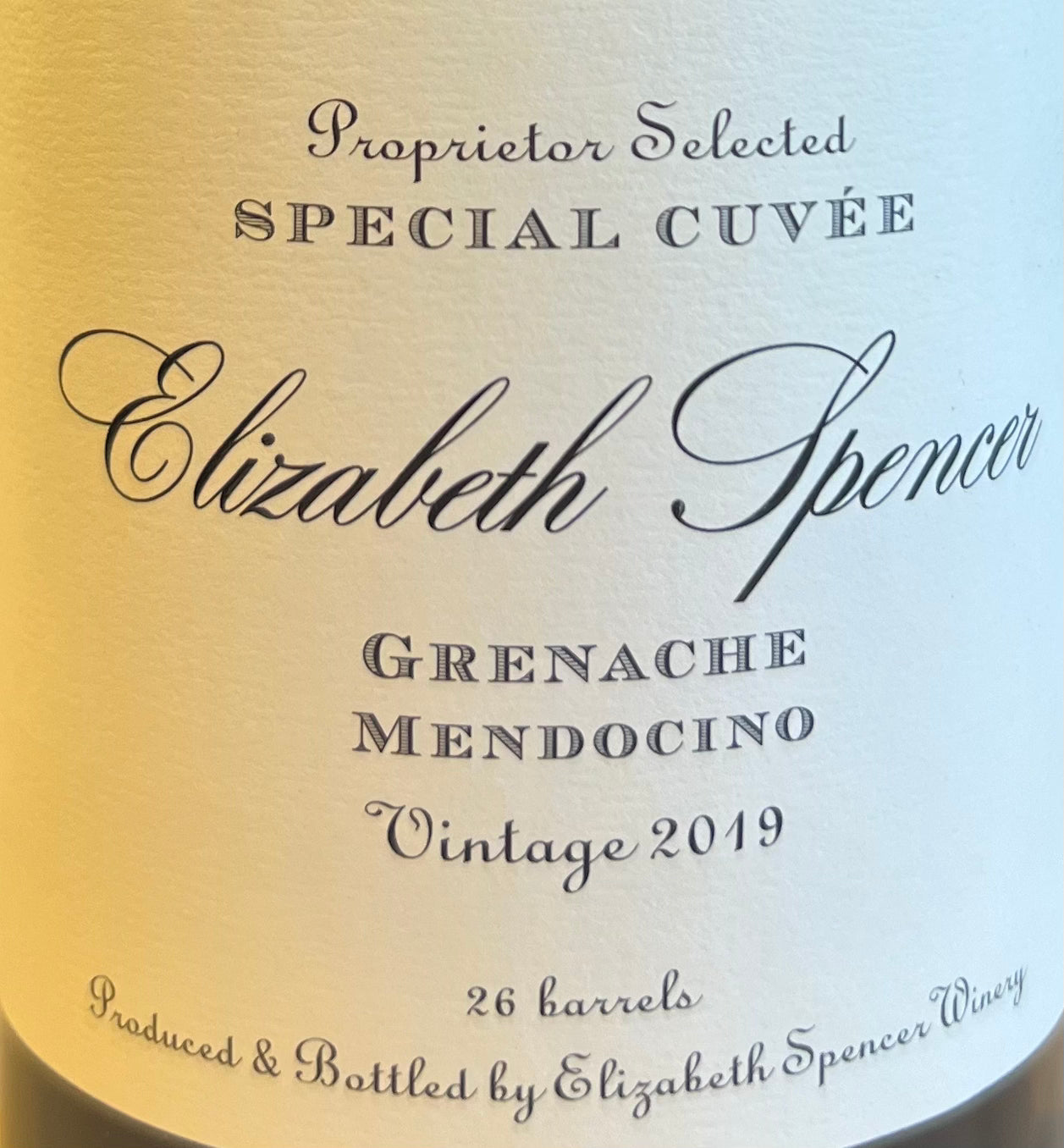 Elizabeth Spencer 'Special Cuvee' Grenache Mendocino