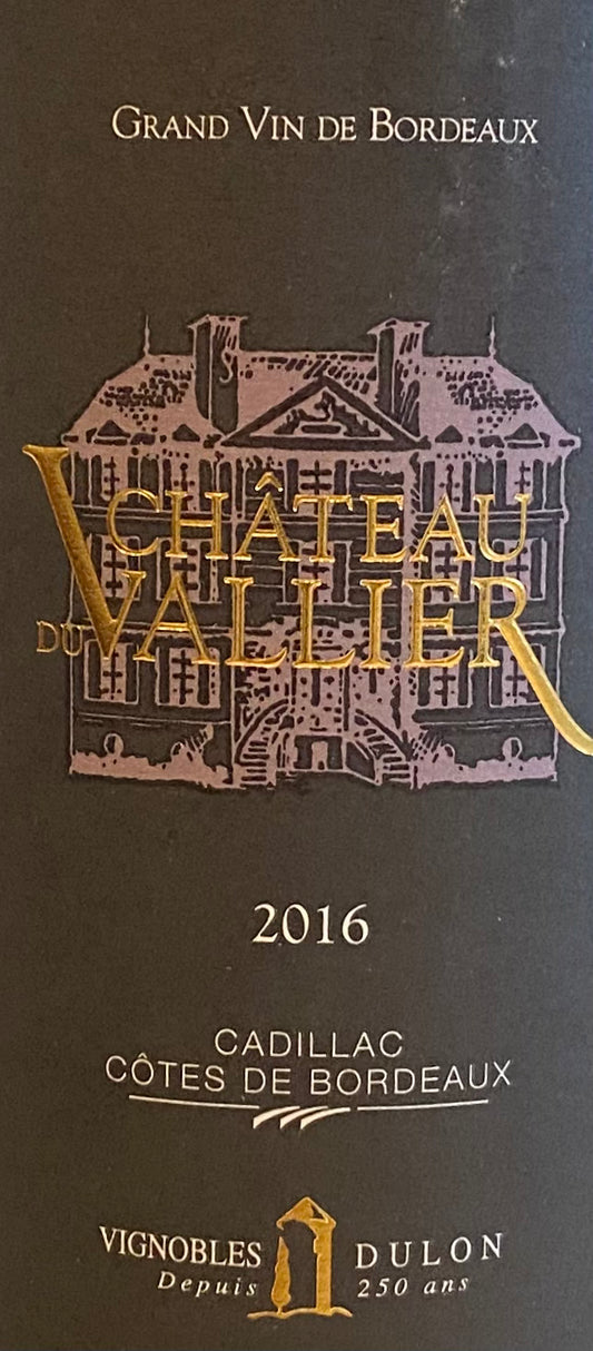 Chateau du Vallier Cadillac Cotes de Bordeaux