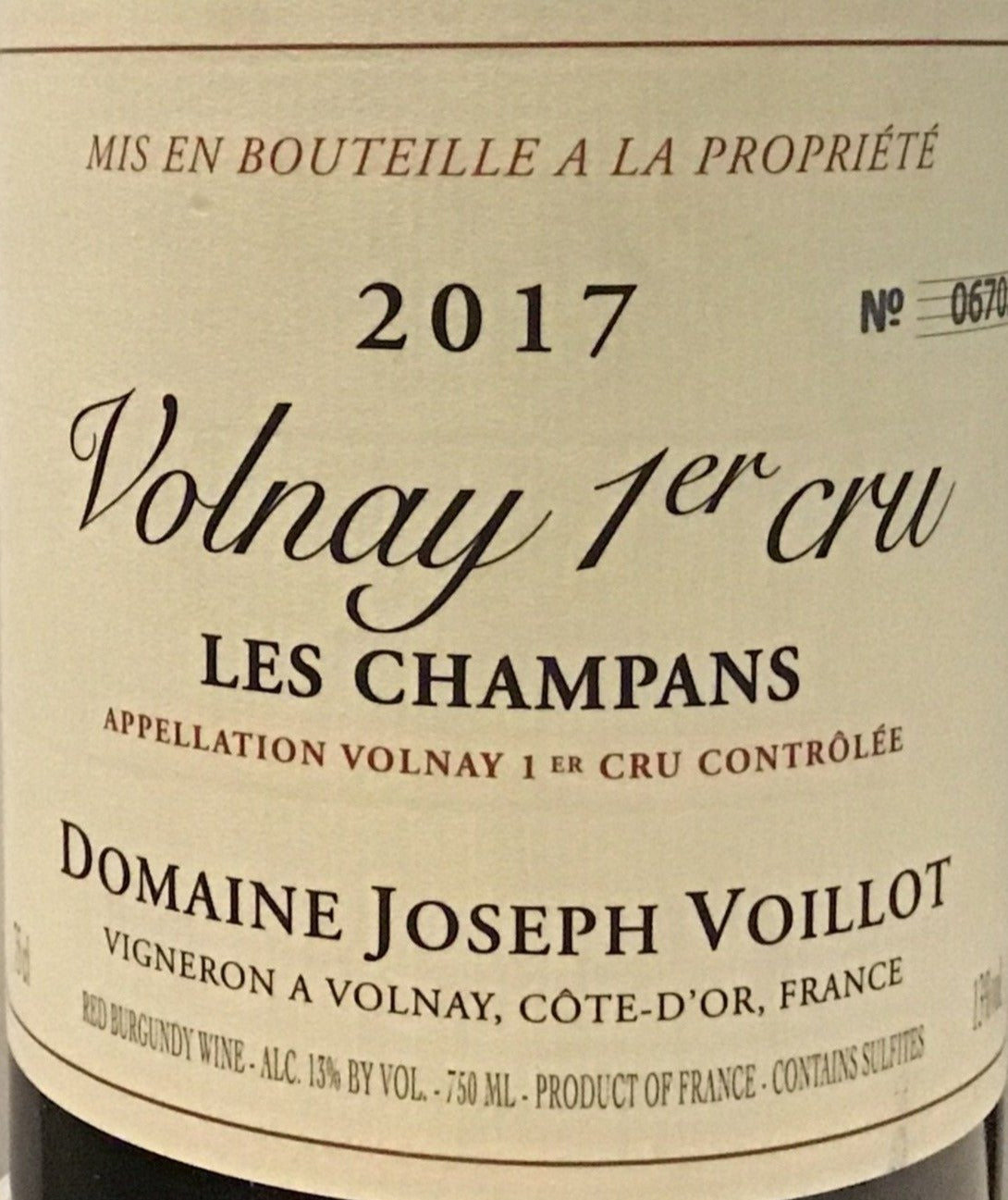 Voillot ‘Champans Premier Cru’ - 2017 Volnay