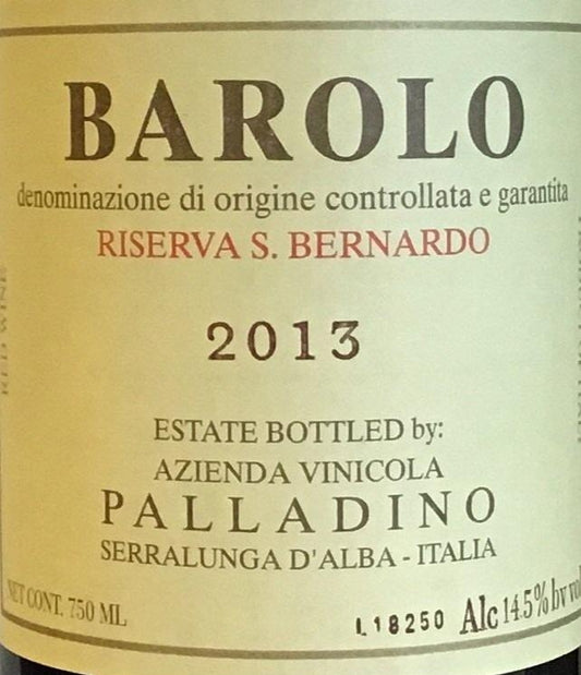 Palladino - Riserva san Bernardo - Barolo