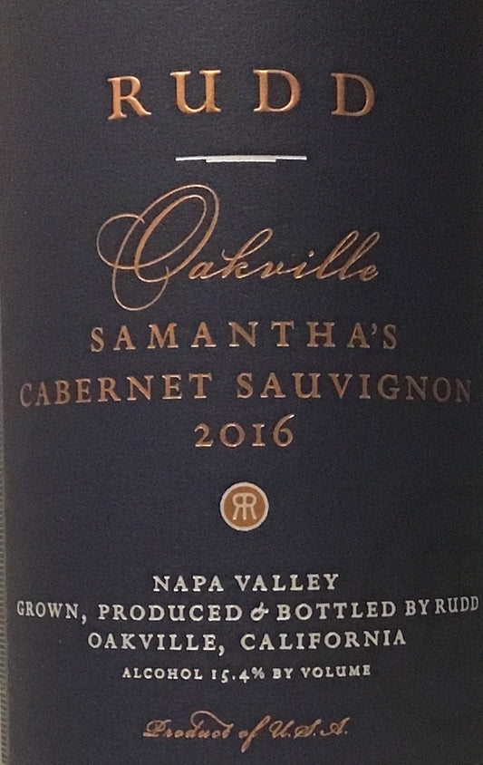 Rudd (Samantha) 'Oakville Estate' - Cabernet Sauvignon