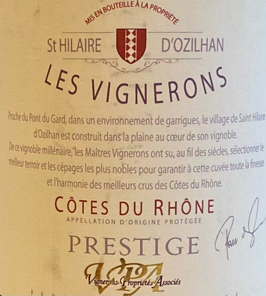 Vignerons de St. Hilaire - Cotes du Rhone - Blanc