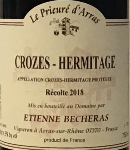 Etienne Becheras 'Le Prieure d'Arras' - Crozes-Hermitage