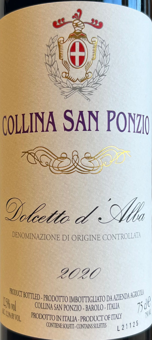 Azienda Agricola Collina San Ponzio- 2020 Dolcetto d’Alba