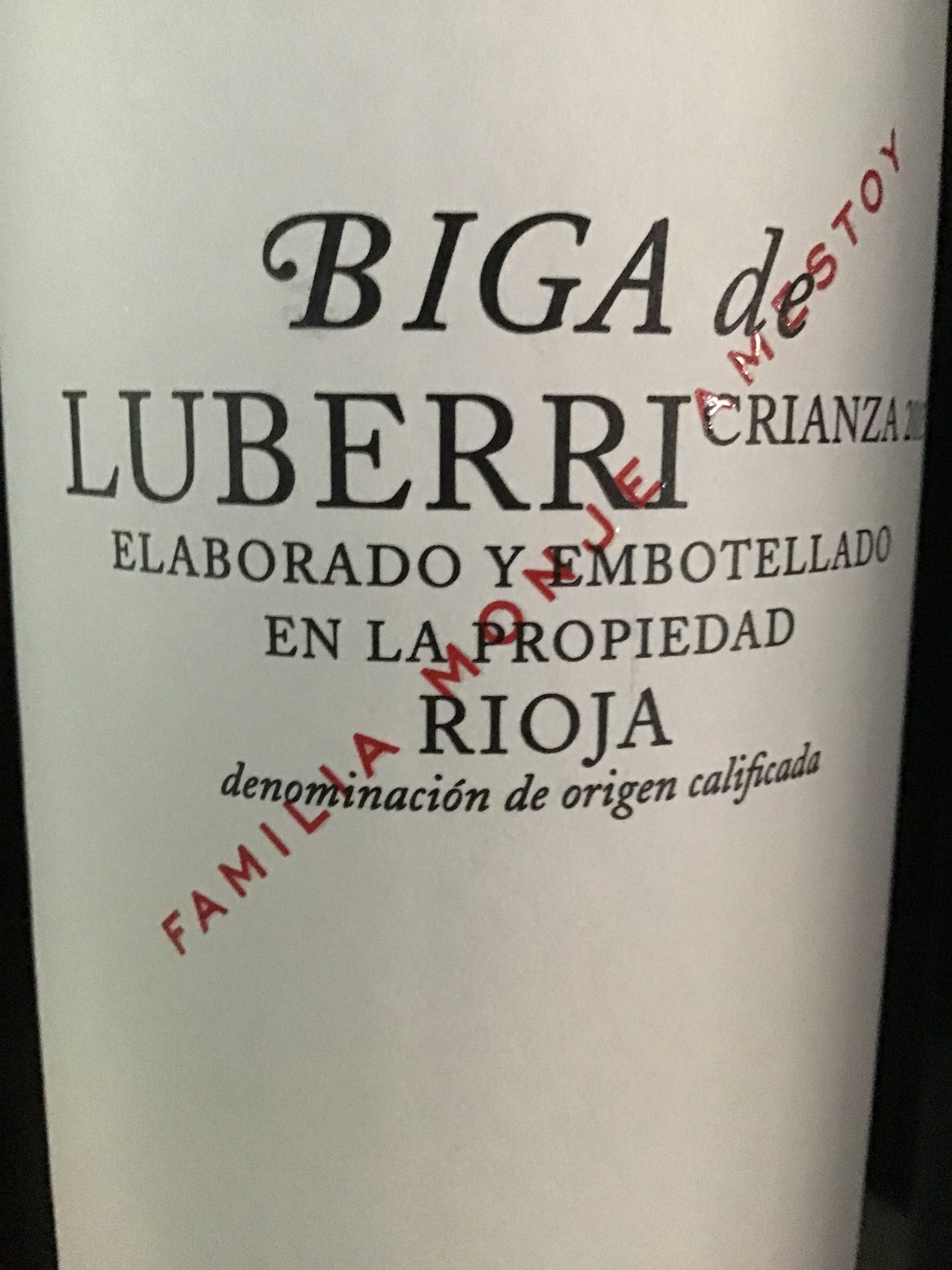 Luberri 'Biga' - Rioja - Crianza