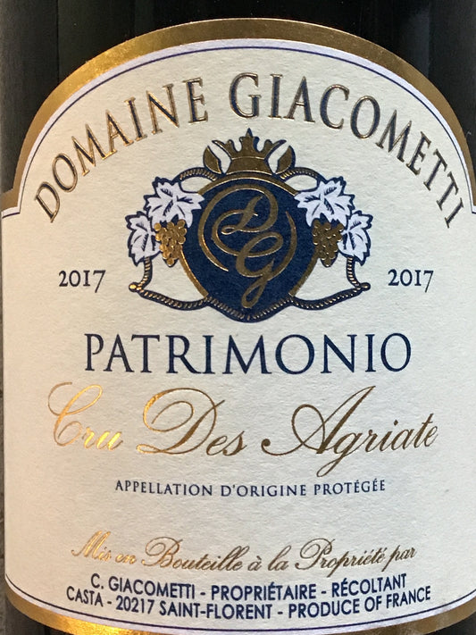 Domaine Giacometti 'Cru des Agriate' - Patrimonio - Corsica