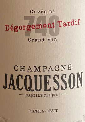 Champagne 'Jacquesson Degorge Tardif' - 'Cuvee 740'