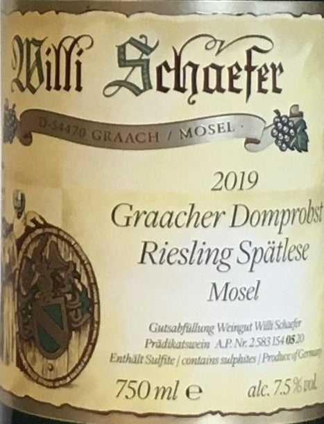 Willi Schaefer "Graacher Domprobst" - Riesling Spatlese #5